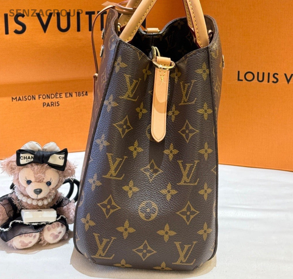Louis Vuitton Montaigne BB Monogram Top Handle Bag Shoulder Bag Brown Gold Women
