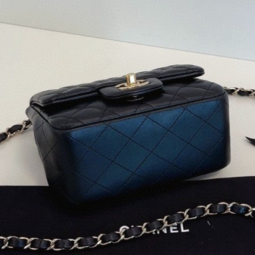 Chanel Classic Flap Chain Diamond Black Gold Shoulder Crossbody Women Fashion