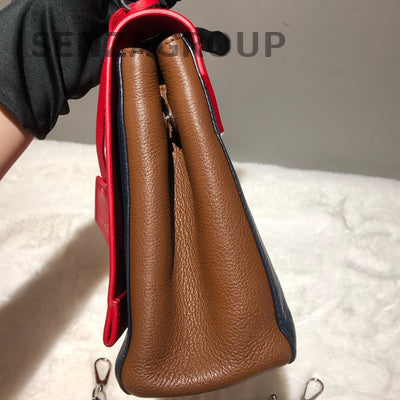 Louis Vuitton Lockme Handbag Shoulder Crossbody Bag Red Black Women Classic