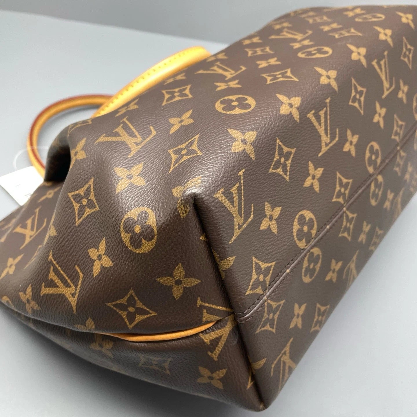 Louis Vuitton Tivoli MM Monogram Top Handle Crossbody Brown Gold Women Classic