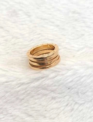 Authentic Bvlgari 18k Rose Gold B. Zero1 3 Band Ring EU51/US5.75