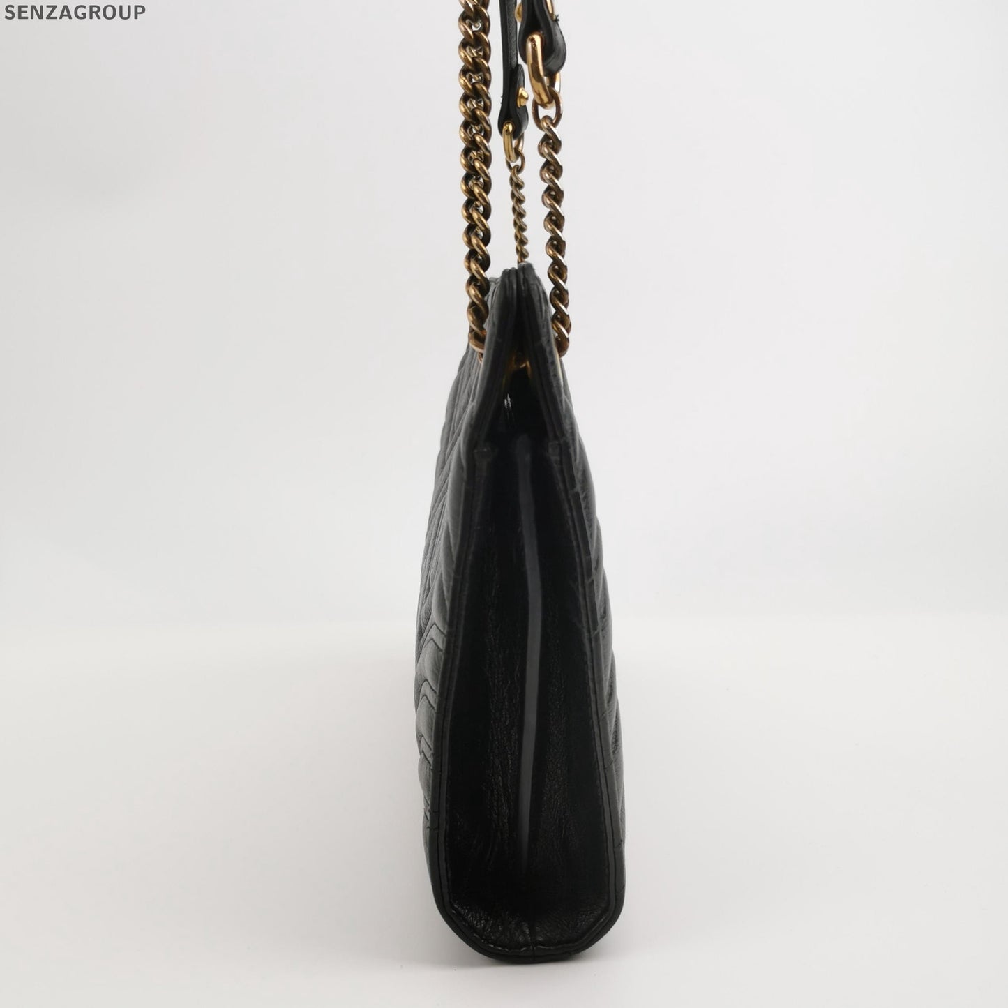 Gucci Marmont Black Gold Clasp Chain Shoulder Bag Classic Women's