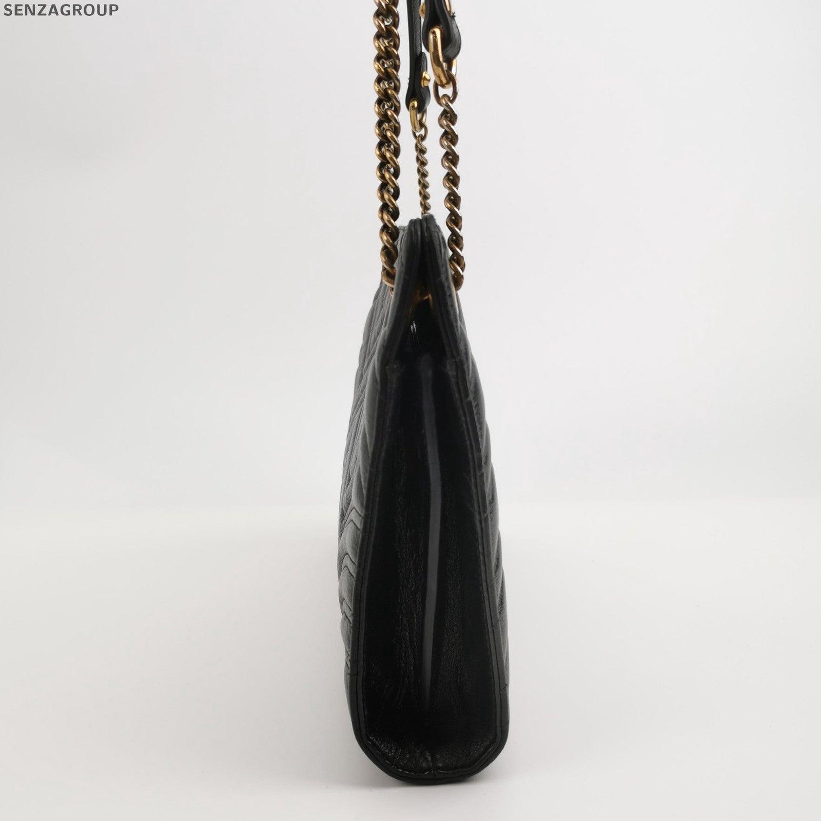Gucci Marmont Black Gold Clasp Chain Shoulder Bag Classic Women's
