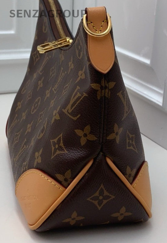 Louis Vuitton Monogram Chain Shoulder Bag Crossbody Brown Used Women Classic
