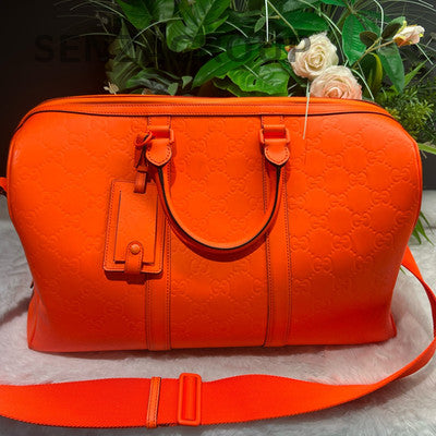 Gucci Orange Travel Tote Shoulder Bag Women Classic Fashion