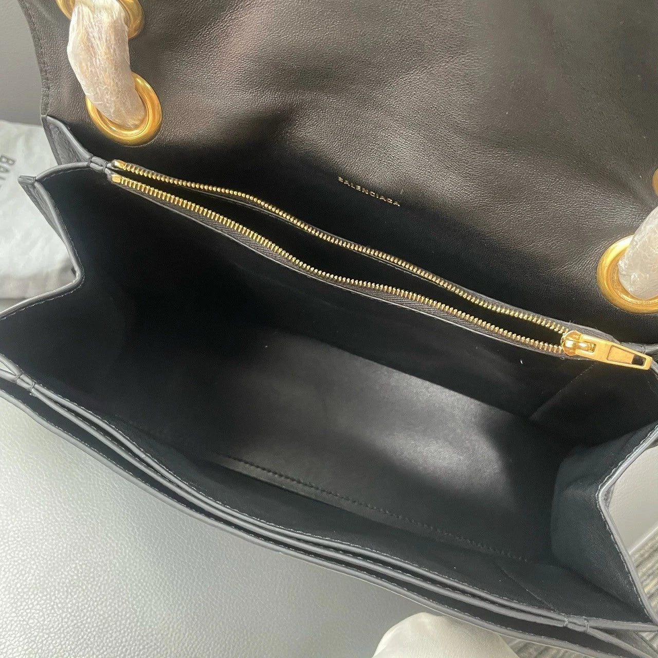 Balenciaga Crush Medium Calfskin Leather Chain Shoulder Bag For Women