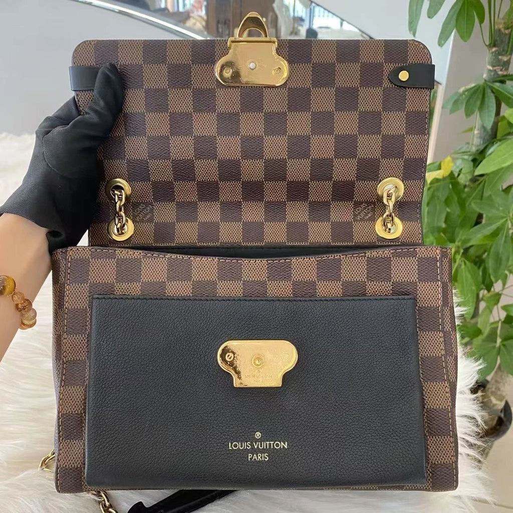 Louis Vuitton Vavin Damier Brown Shoulder Bag Chain Bag Excellent