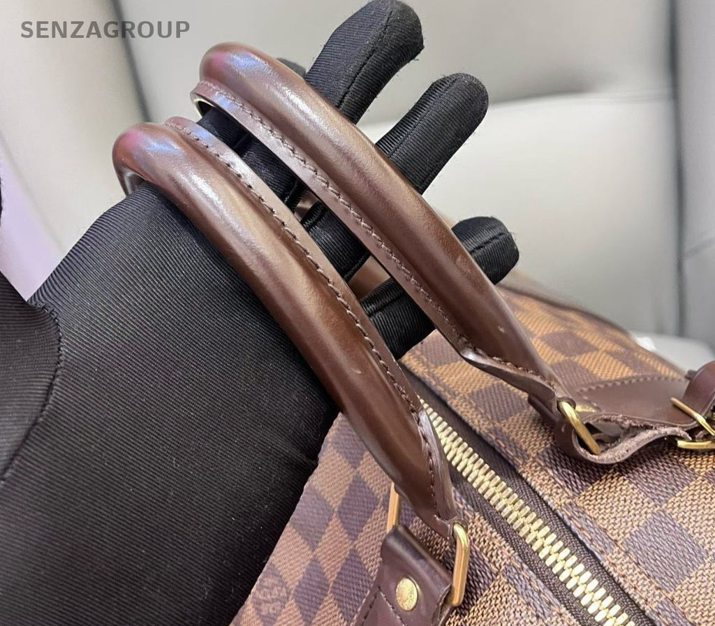 Louis Vuitton Keepall Damier Top Handle Bag Crossbody Brown Gold Unisex Adults
