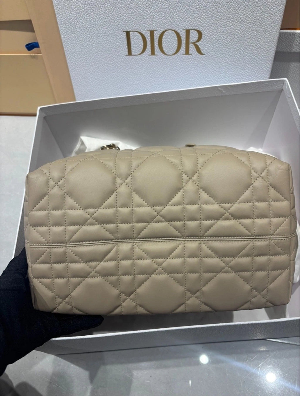 Dior Beige Medium Tote Handbag Bucket Bag For Women
