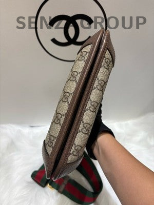 Gucci GG Marmont Tiger Shoulder Bag Beige Brown Unisex Classic