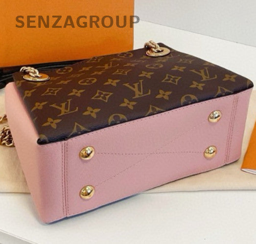 Louis Vuitton Surene BB Monogram Chain Shoulder Bag Crossbody Brown Pink Women