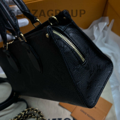 Louis Vuitton OTG Crossbody Bag Black Gold Women's Leather Tote