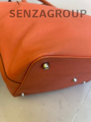 Hermès Toolbox Bag Orange Silver Crossbody Shoulder Bag for Women