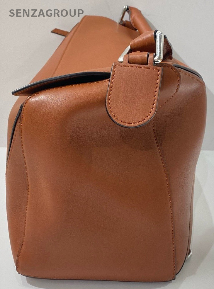 Loewe Puzzle GM Shoulder Bag Crossbody Brown Silver Used Women Classic