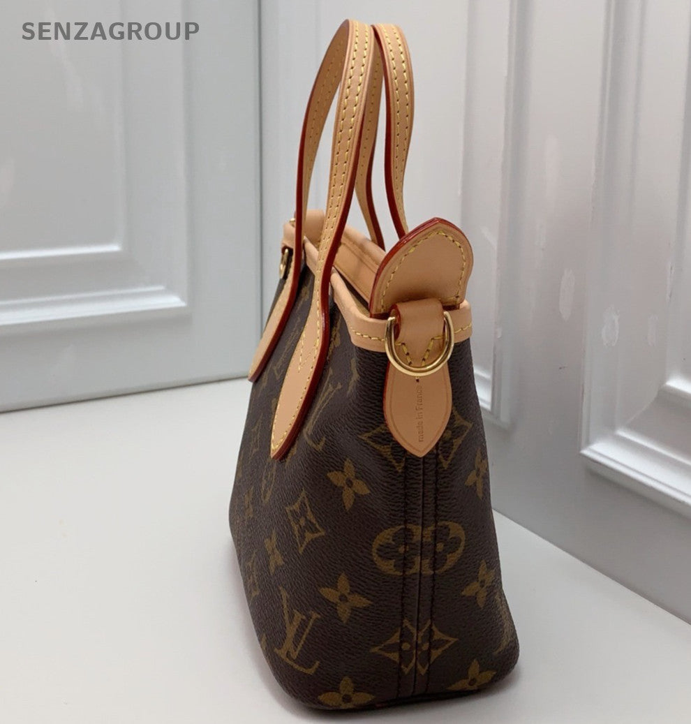 Louis Vuitton Neverfull BB Monogram Top Handle Shoulder Bag Brown Women Classic