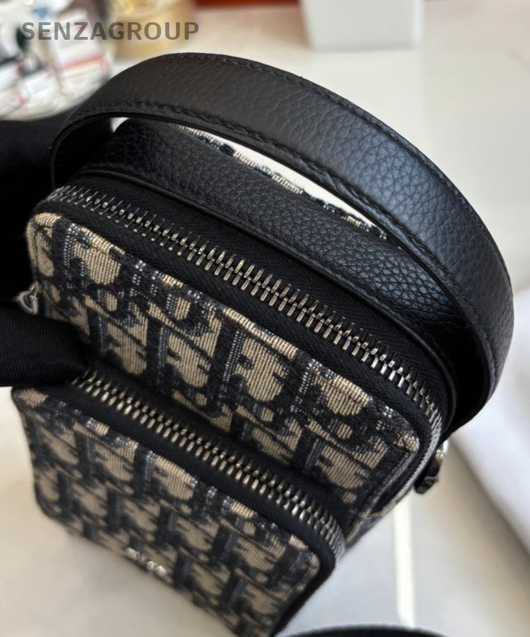 Christian Dior  Rider Oblique Camera Bag Shoulder Crossbody Bag Black