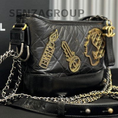 Chanel Small Black Gold Gabrielle Hobo Bag Chain Shoulder Crossbody Classic