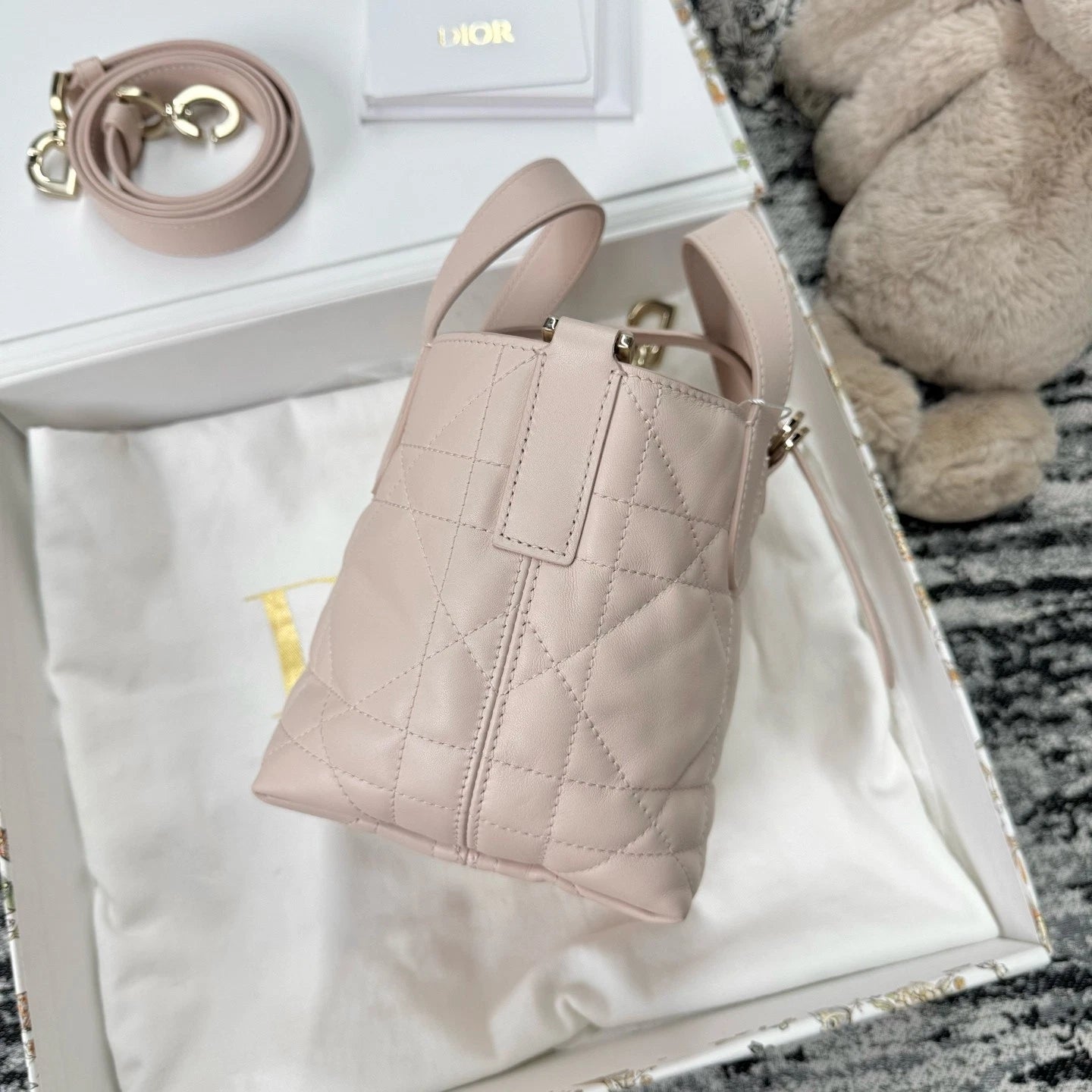 Dior Toujours Vertical Nano Sakura Pink Crossbody Bag For Women