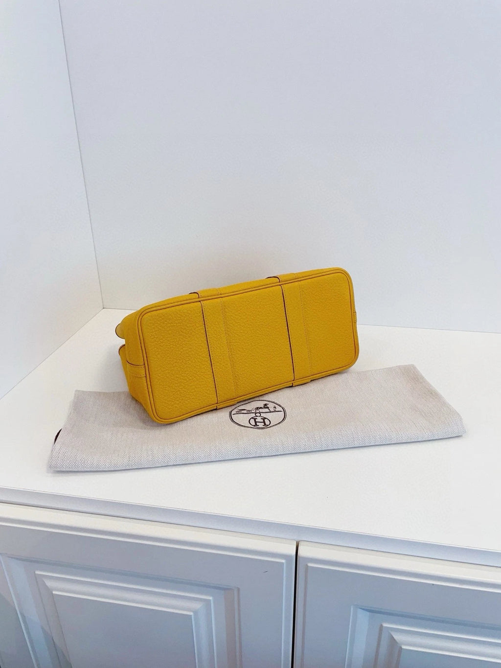 Hermes Garden Party30 Women Tote Bag Yellow Silver