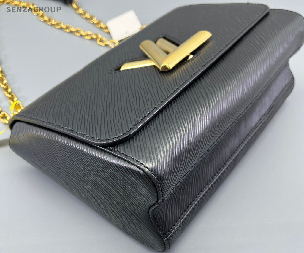 Louis Vuitton twist MM Epi Leather Shoulder Crossbody Bag Black Women
