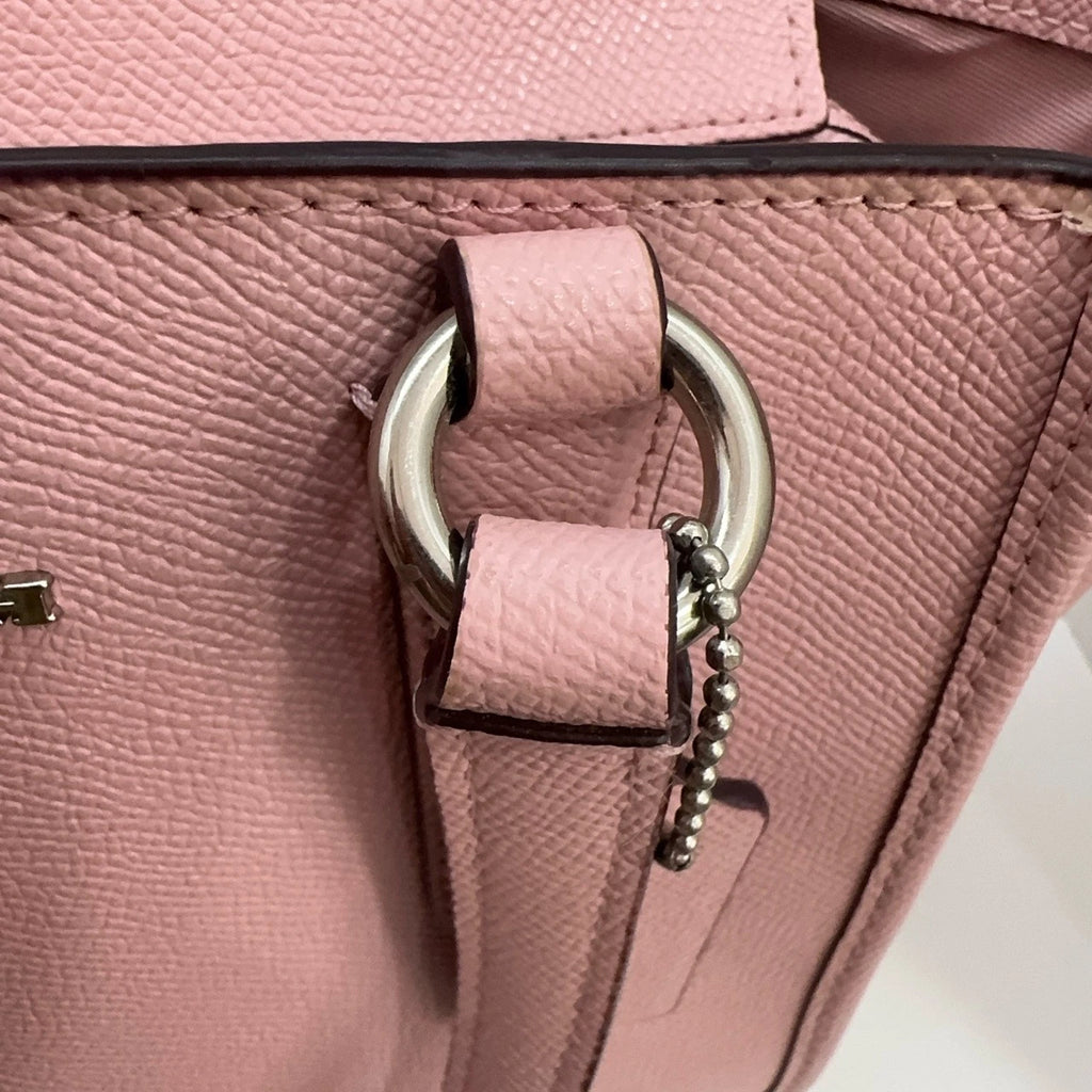 Coach Pink Grain Calfskin Shoulder Handbag Crossbody Bag For Women