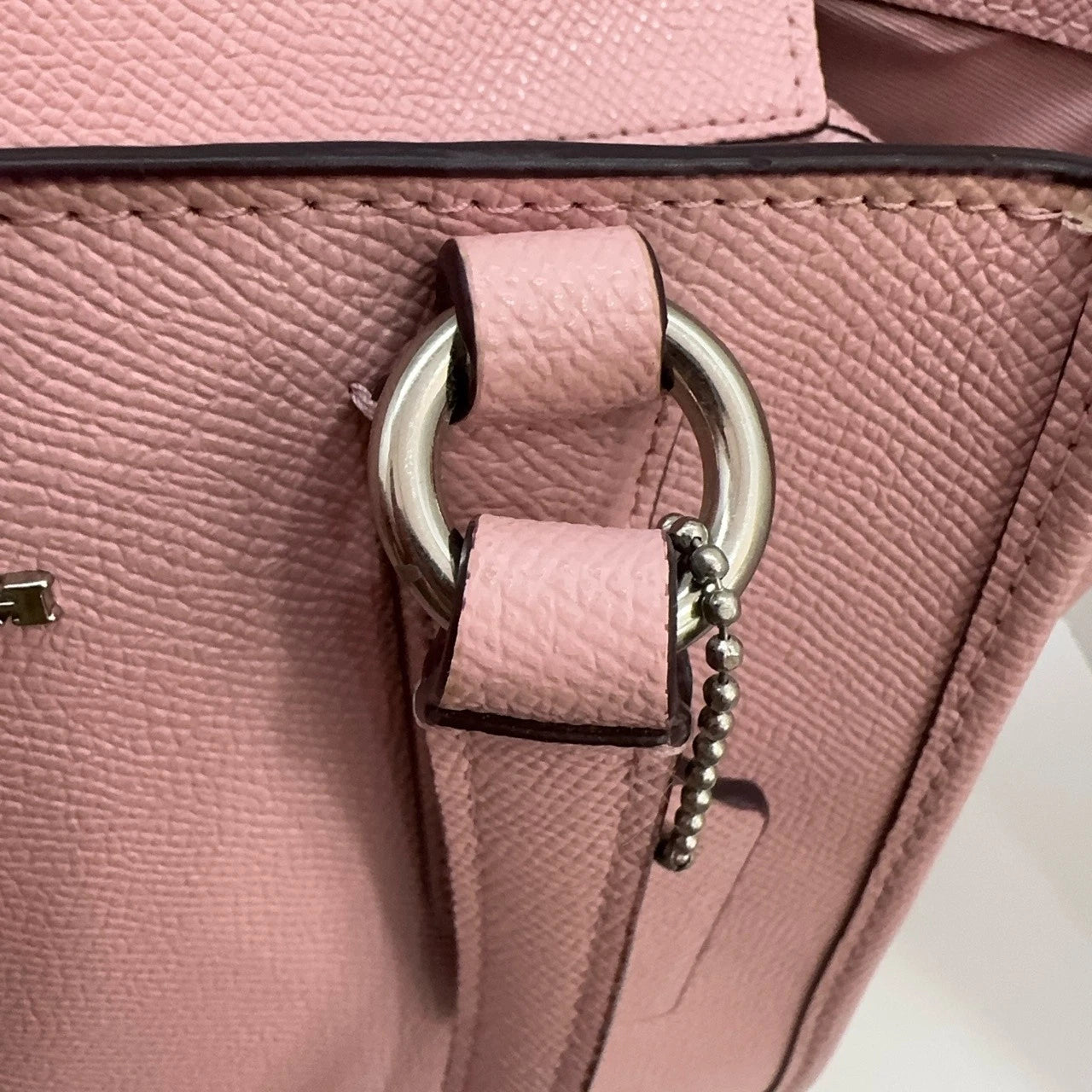 Coach Pink Grain Calfskin Shoulder Handbag Crossbody Bag For Women