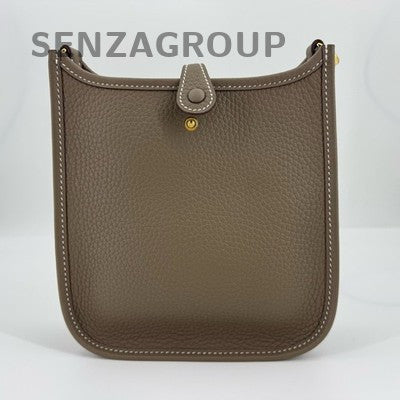 Hermès Evelyne 16 Grey Gold Calfskin Crossbody Shoulder Bag Women's Fashion
