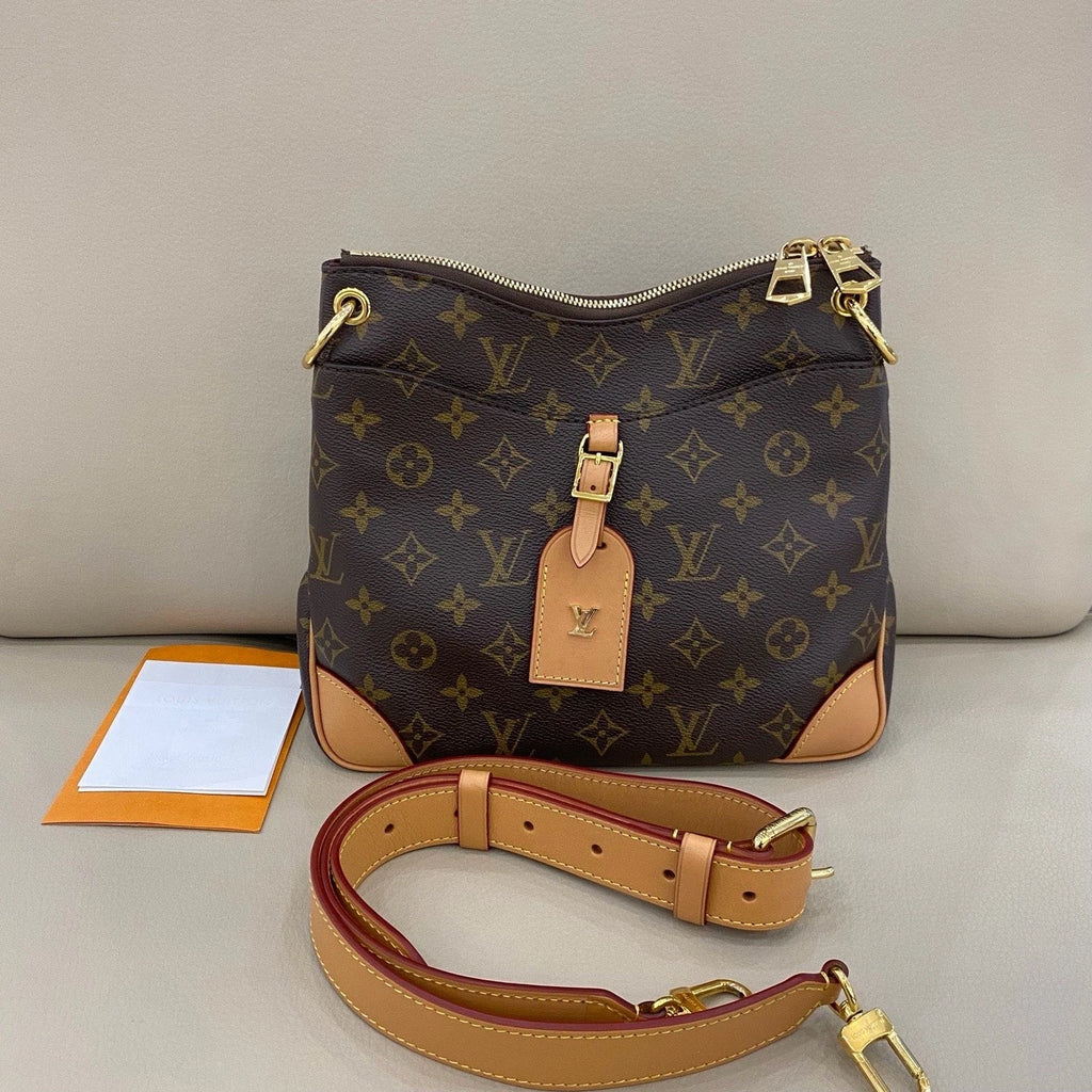 Louis Vuitton Odeon PM Shoulder Bag Crossbody Monogram Brown Gold Women Classic