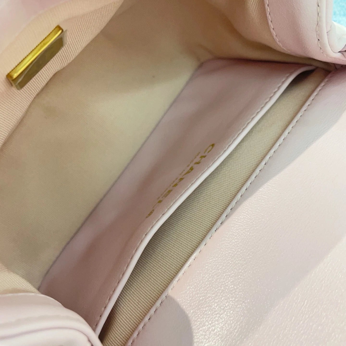 Chanel Puffy Square Flap Bag Crossbody &amp; Shoulder Bag Light Pink