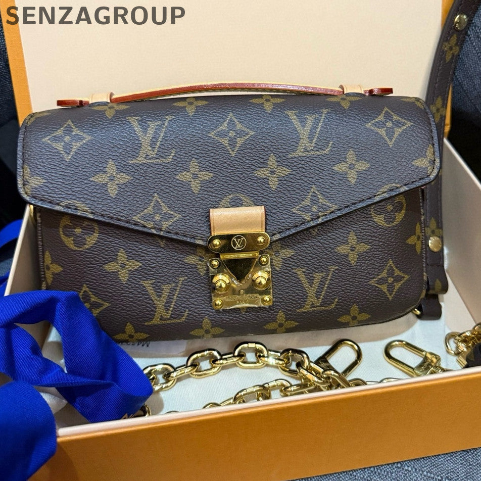Louis Vuitton Monogram Pochette Metis Crossbody Bag Brown for Women