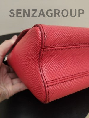 Louis Vuitton Twist Red Silver Medium Chain Shoulder Bag Handbag