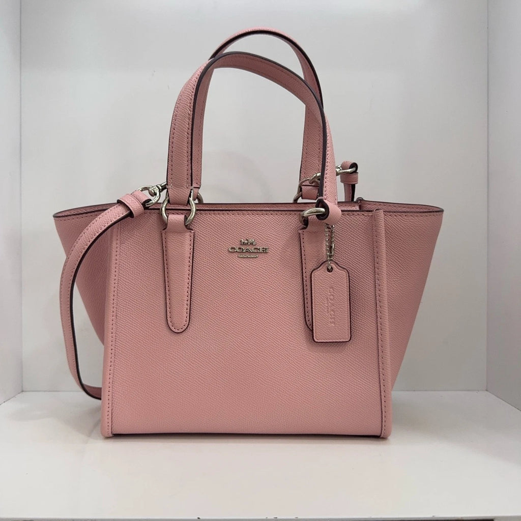 Coach Pink Grain Calfskin Shoulder Handbag Crossbody Bag For Women