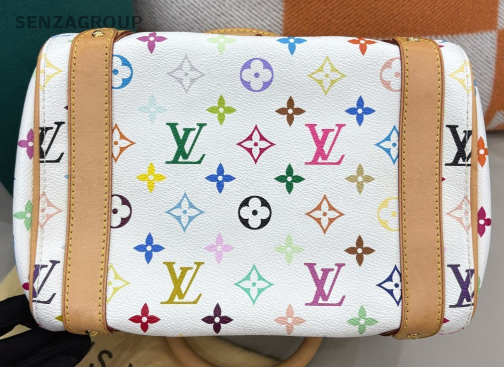 Louis Vuitton Priscilla Monogram Handbag Multiwhite Gold Women Classic