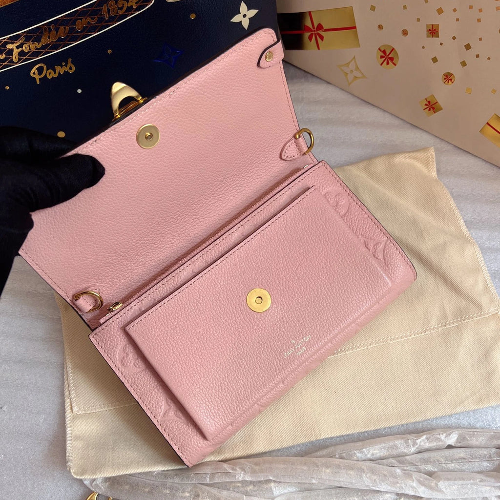 Louis Vuitton Vavin WOC Chain Shoulder Crossbody Pink Gold Women Classic