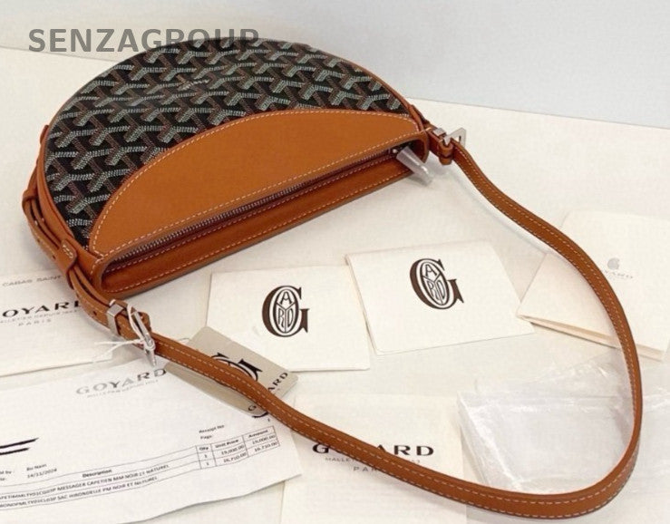 Goyard Hirondelle caramel color Monogram Loop Shoulder Handbag Women Brand NEW