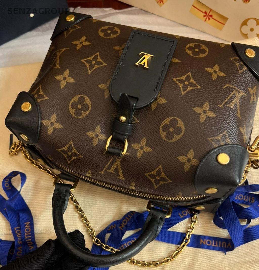 Louis Vuitton Petite Malles Monogram Top Handle 2way Handbag Good Condition