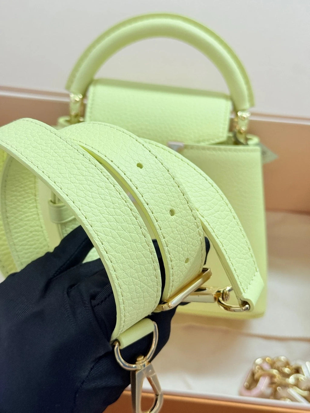 Louis Vuitton Capucines Yellow Top Handle Bag For Women