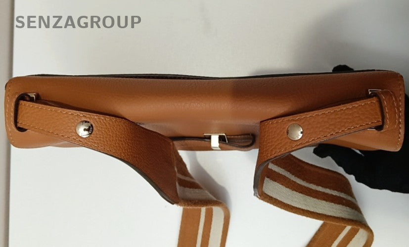 Delvaux Saddle Gold Hardware Shoulder Bag Brown Used Women Classic Designer