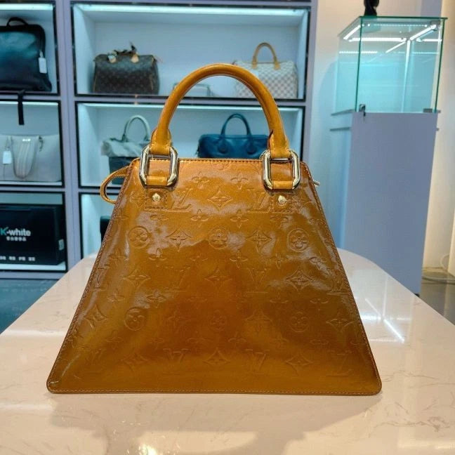 Louis Vuitton Bronze Patent Leather Handbag For Women