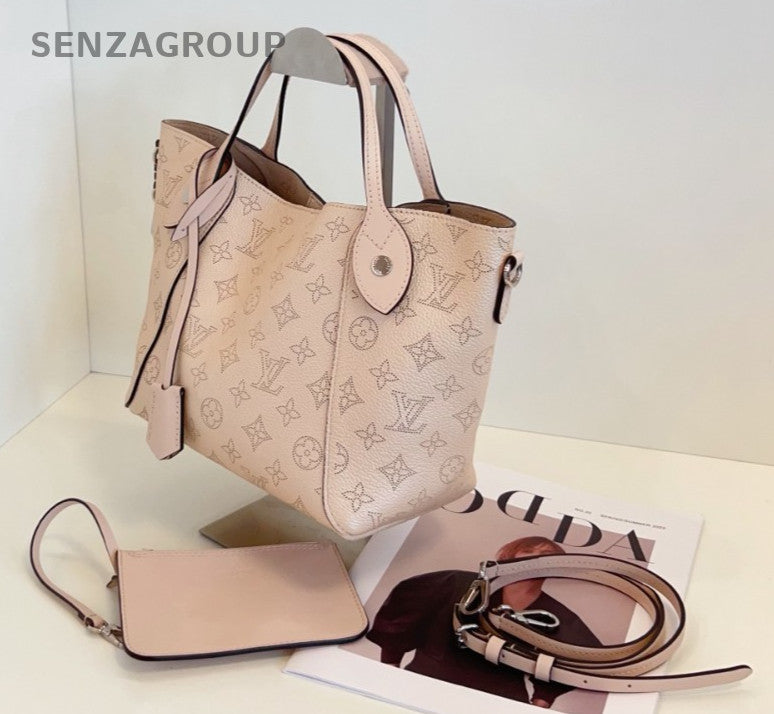 Louis Vuitton Hina PM Monogram Calfskin 2way Shoulder Handbag Women Pink