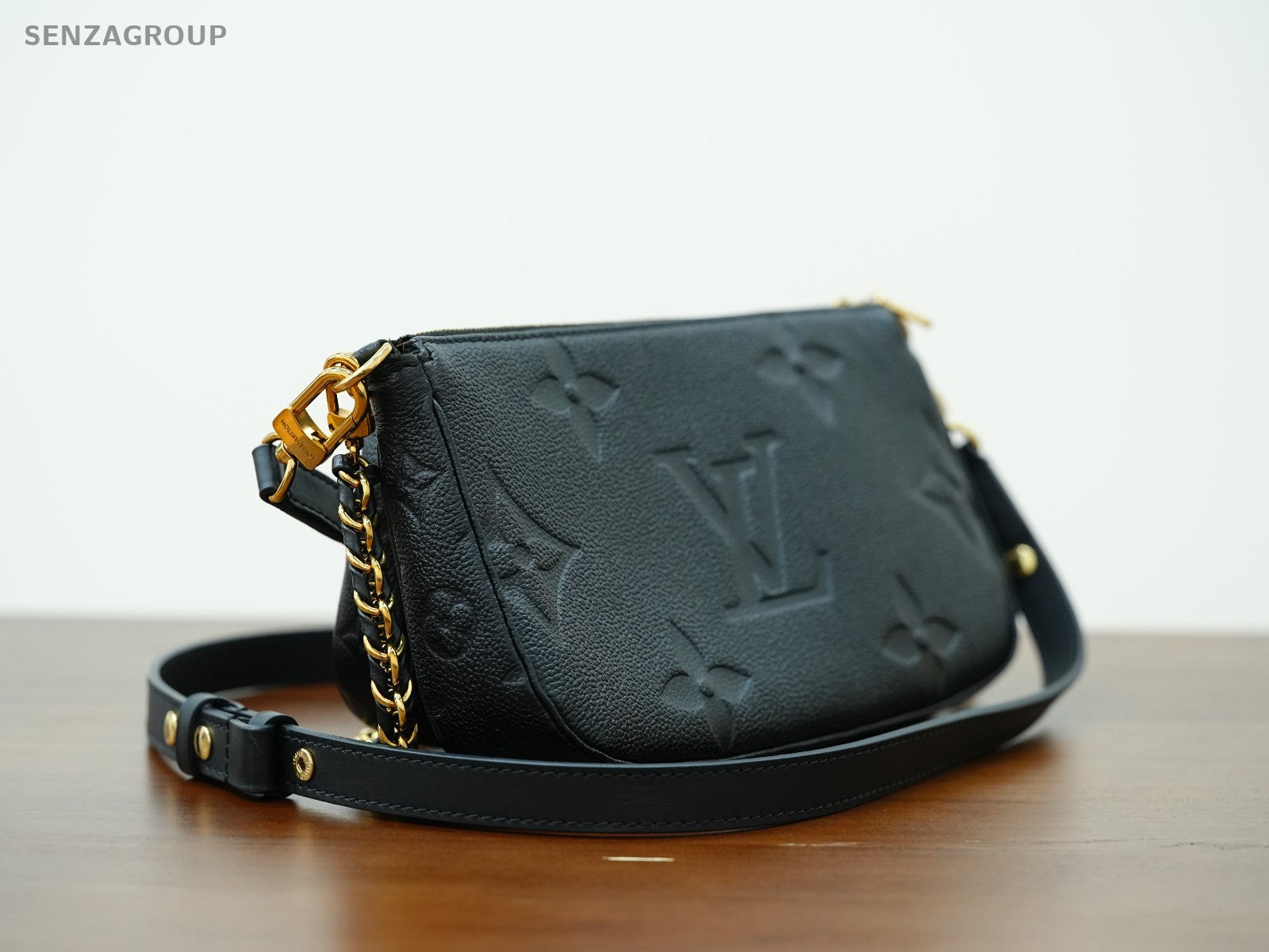 Louis Vuitton Multi Pochette Black Monogram Empreinte Shoulder bag Women Classic