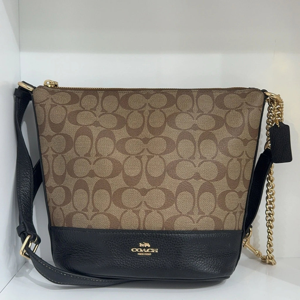 Coach Classic Monogram PVC Zip Hobo Shoulder Crossbody Bag For Women