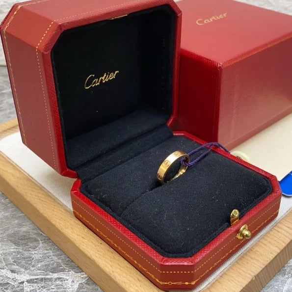 Cartier Love Small Ring Rose/Pink Gold 18k Wedding Band EU48/US4.5