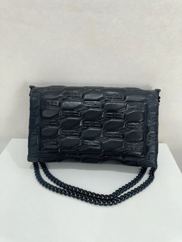 Pre-owned Balenciaga Triplet Black Shoulder Crossbody Bag Women