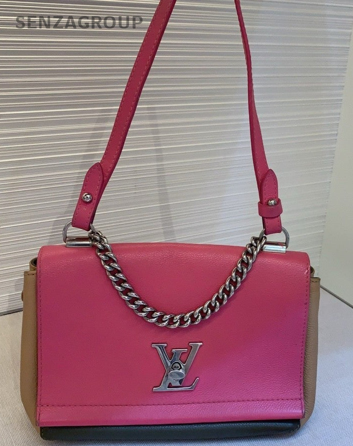 Louis Vuitton Lock ME Pink with Brown Shoulder Bag Crossbody