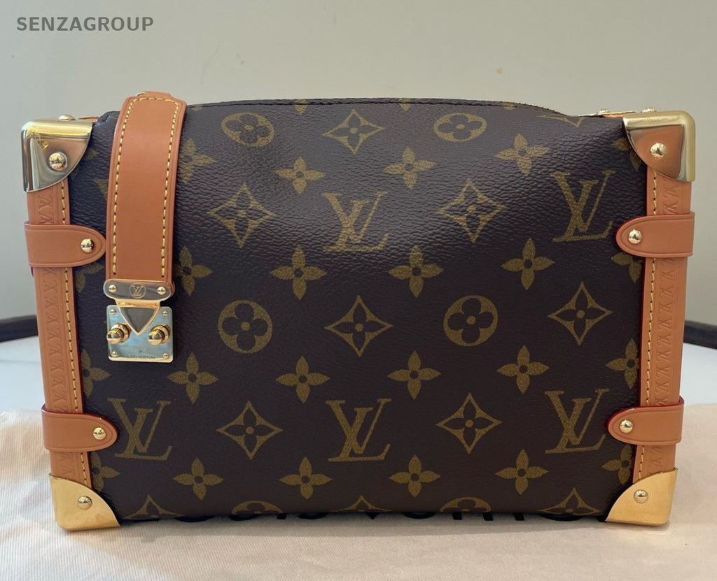 Louis Vuitton Side Trunk MM Monogram Shoulder Bag Crossbody Brown Women Classic