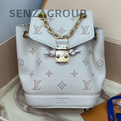 Louis Vuitton Nano Noe Backpack Monogram Calfskin Women Beige Gold