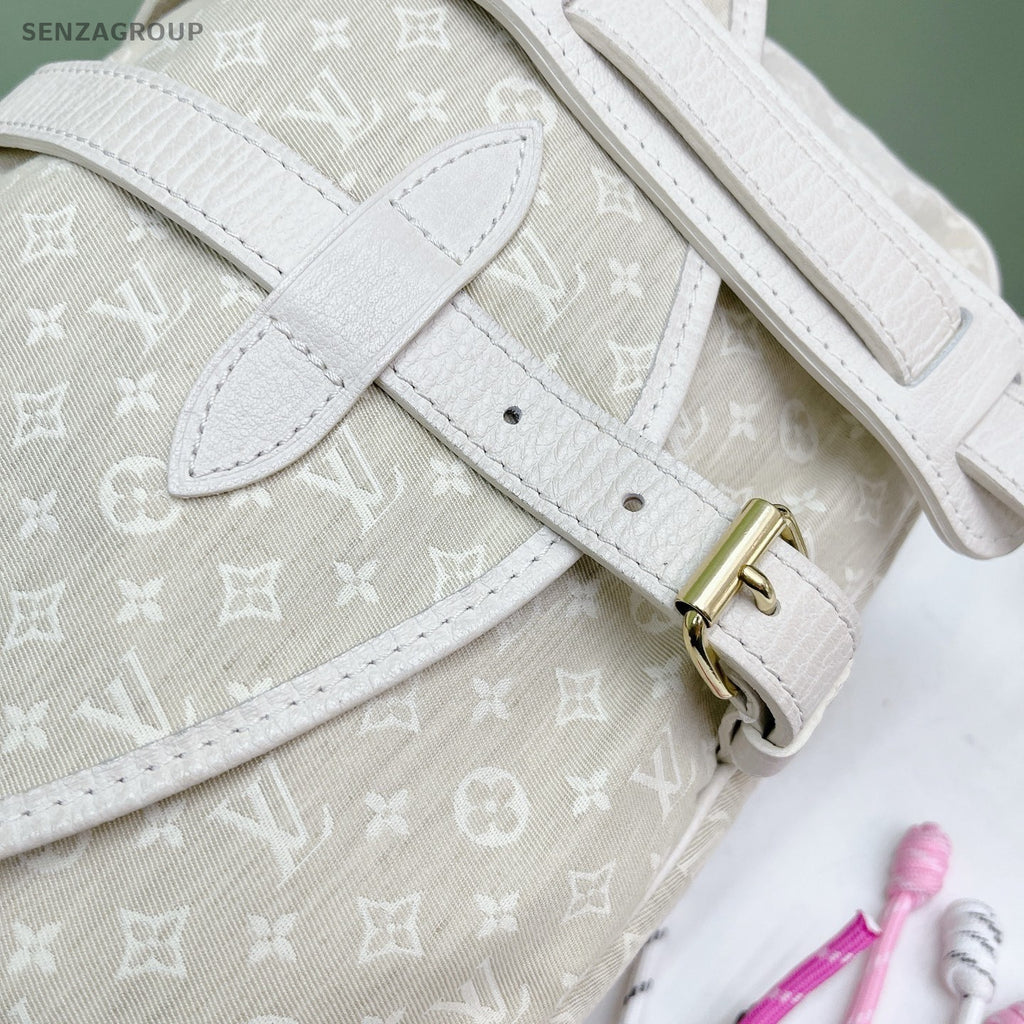 Louis Vuitton Denim Twins Monogram Crossbody White Silver Women Classic