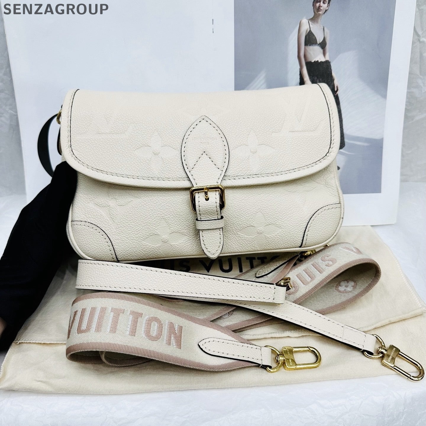Louis Vuitton Diane Leather Shoulder Bag - Classic Women's Handbag