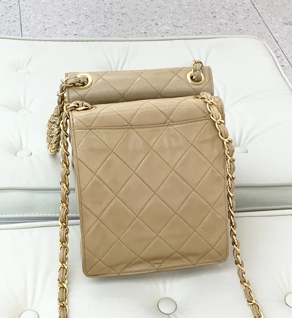 Chanel Vintage Lambskin Camera Bag Shoulder Bag Crossbody Bag Women S